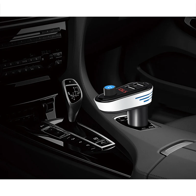 

Bluetooth Handsfree Car Kit Wireless A2DP Car MP3 Audio Player FM Transmitter Support U Disk Dual USB 5V 3.1A Car Charger