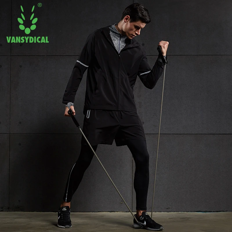 Vansydical мужской зимний спортивный костюм теплые 5 шт. спортивные костюмы мужская