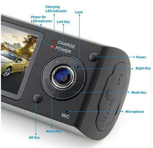 Оригинальный Vantrue Автомобильный dvr камера FHD 1080P Dash Cam двойной объектив видео