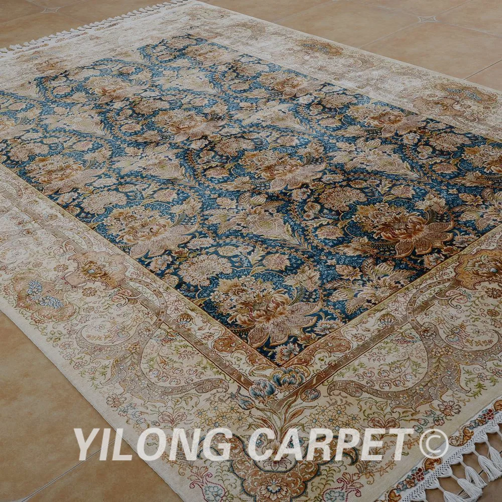 Yilong 7,1 'x10. 1 'Hereke Восточный шелковый ковер Античный Зеленый турецкий персидский шелковый ковер(CQG44A