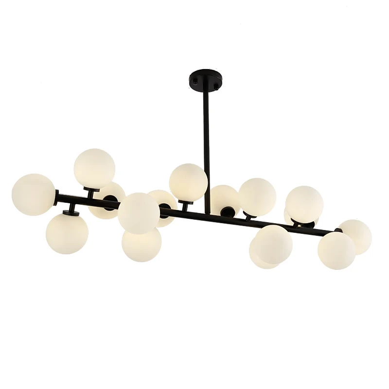 

Glass Balls Chandelier Nordic Creative Living Room Dining Room Chandelier Magic Beans Glass Ball Molecular Chandelier Lamp Glass