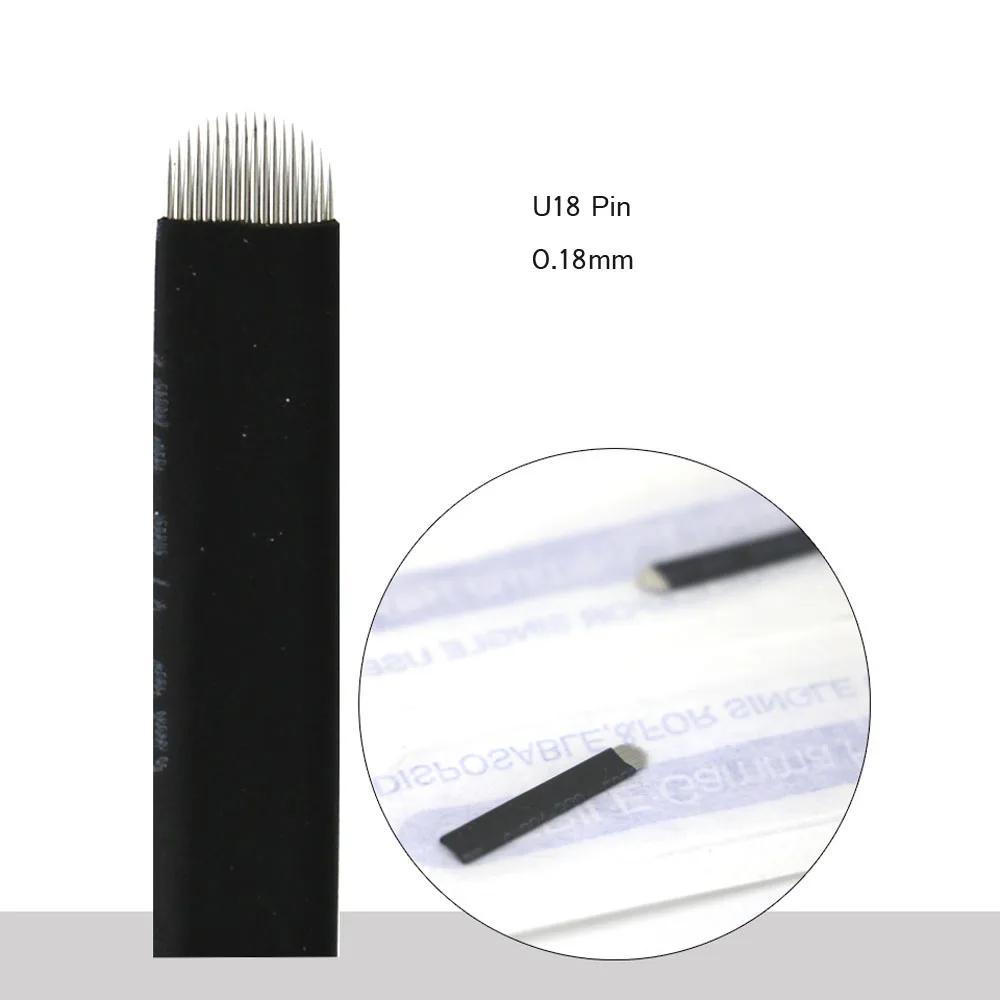 

0.18mm Nano Curved U Shaped Blades microblading needles Permanent Makeup Eyebrow Tattoo Needle Blade Microblade 3D Embroidery