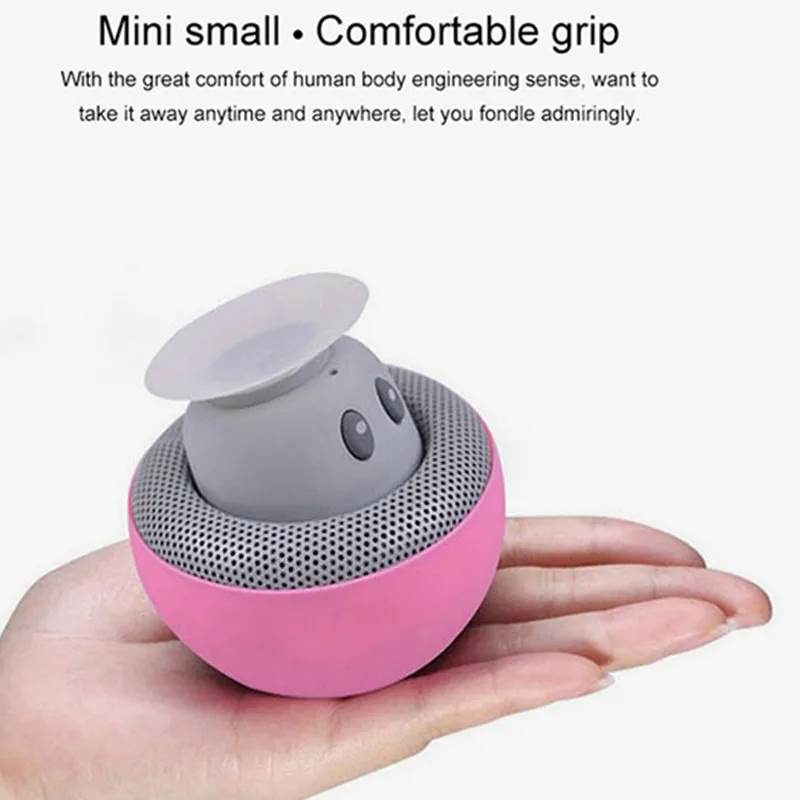 Universal Wireless Mushroom Bluetooth Speaker Sucker Cup Audio Receiver Music Stereo Subwoofer Mp3 Player Holder Speaker images - 6