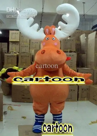 

New Adult Best Sale Foam Lovely High Quality Big Moose Deer Mascot Costume Christmas Fancy Dress Halloween Mascot Costume