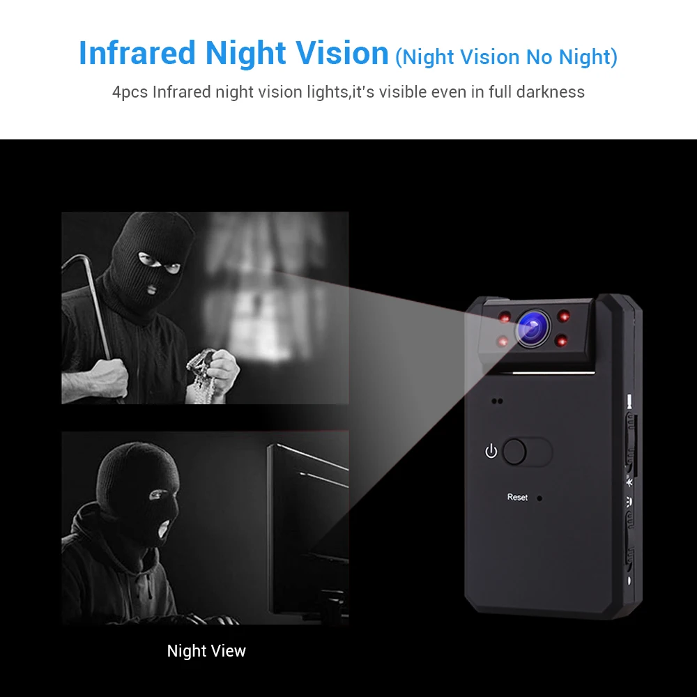 BOBLOV мини DV Camara черный 1080 P инфракрасное ночное видение видеокамера с 180 градусов