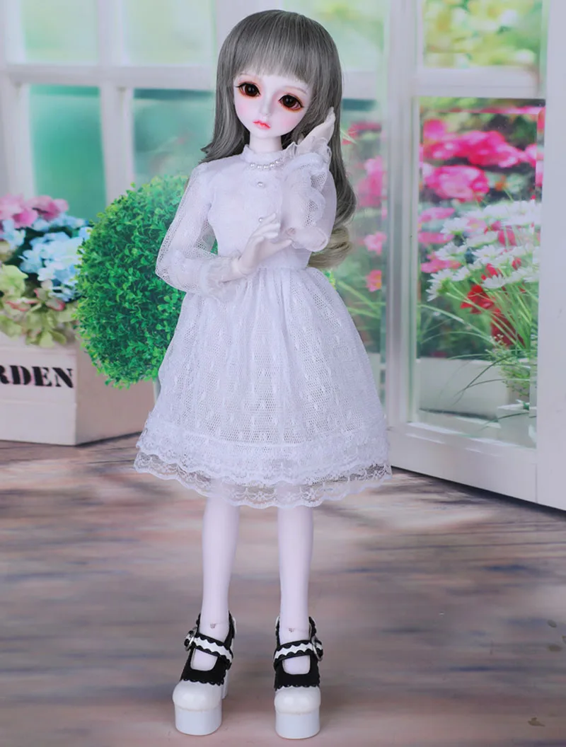 Новое поступление кукла 1/3 1/4 1/6 BJD модное белое платье с кружевом одежда для кукол