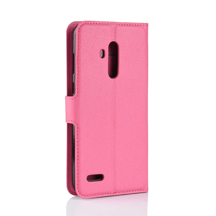 Розово-красный HUDOSSEN для Leagoo T8S роскошный флип-чехол Обложка на заднюю панель из искусственной кожи Coque для Leagoo T8s 5," защитный чехол для телефона Para - Цвет: Розово-красный