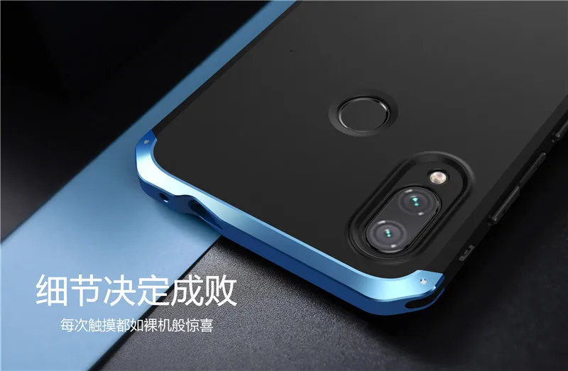 Защитный металлический чехол с алюминиевой рамкой для Xiaomi redmi note 7, чехол, ударопрочный жесткий чехол из поликарбоната для Xiaomi redmi note 6, 7, fundas capa