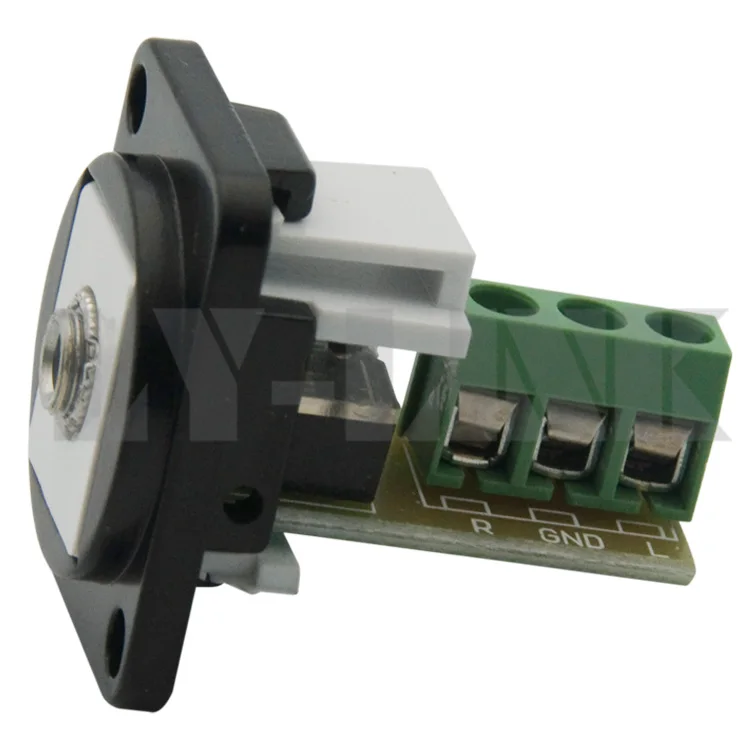 D type metal 3.5mm audio with backside screw connector | Электроника