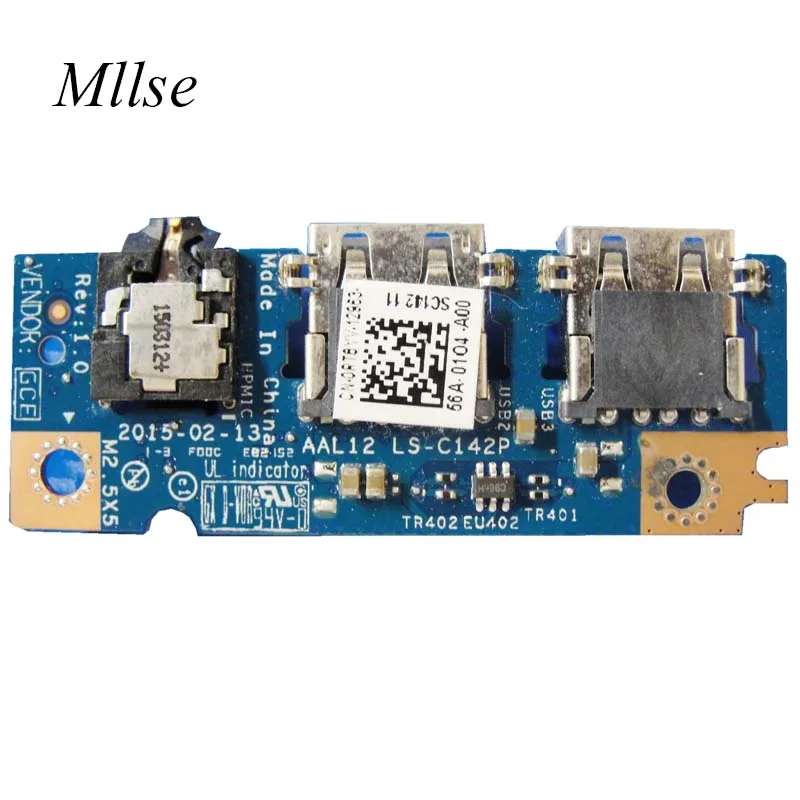 

Бесплатная доставка для Dell Inspiron 15 5555 5575 5758 аудио разъем Плата USB 0RTBYV LS-C142P работает