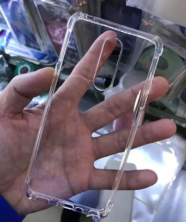 Для LG G7 Fit прозрачный чехол + закаленное стекло Мягкий ТПУ гелевый защитный для