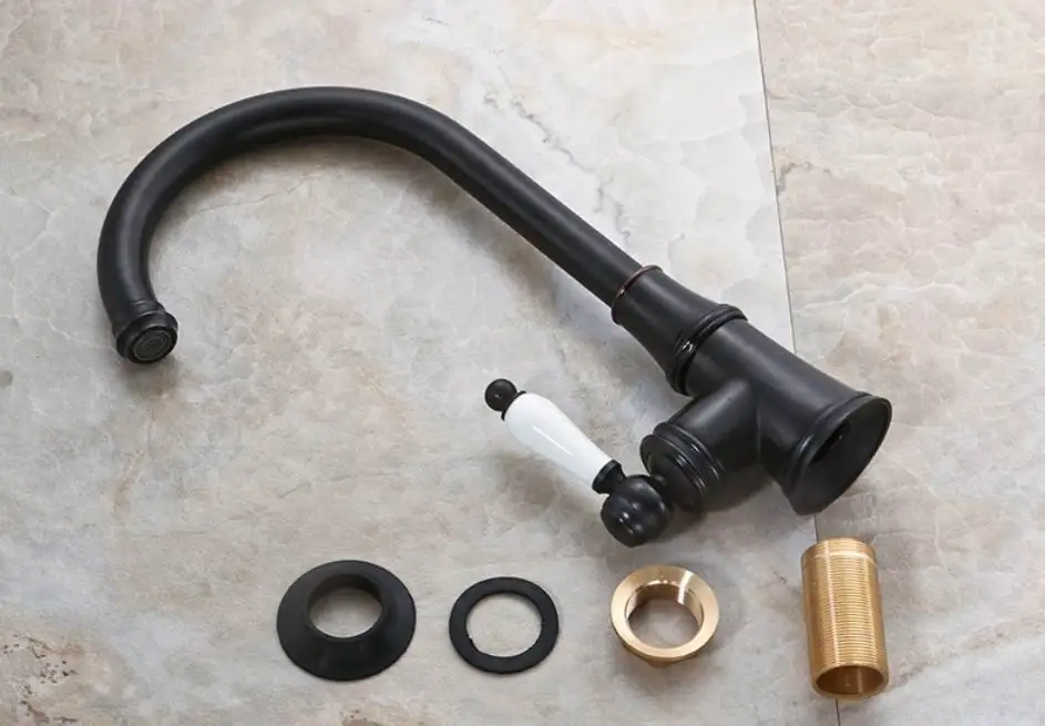

Free Shipping Classic Basin taps Bathroom Faucet Black Oil Rubbed Brass Basin tap Sink Faucet taps Single Handle High Quality
