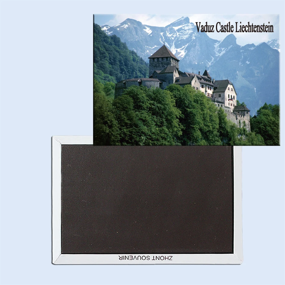 

Vaduz Castle, Liechtenstein, Magnetic Refrigerator Affixed With Tourist Souvenirs Home Accessories 24894