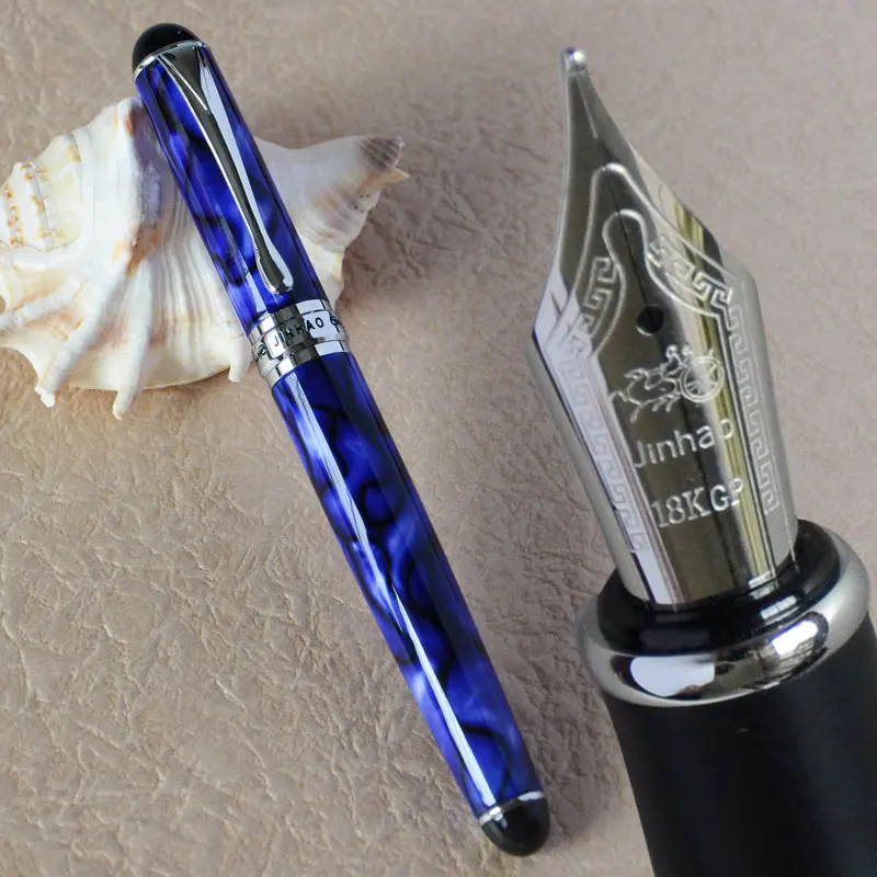 JINHAO X750 Королевский синий 0,7 мм перо с широким основанием авторучка черный медный серый фиолетовый Серебряный 15 цветов на выбор
