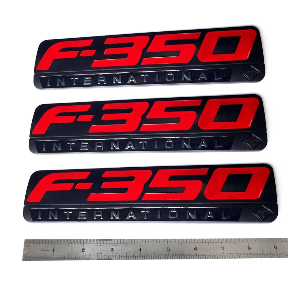 Red F350 International боковые Брызговики эмблемы для фотографирования черного цвета |