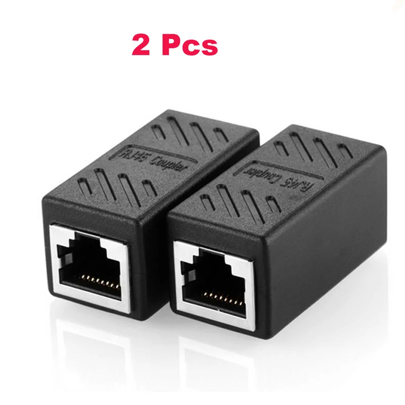 2 шт. RJ45 муфта ethernet кабель LAN разъем встроенный Cat7/Cat6/Cat5e Ethernet удлинитель адаптер