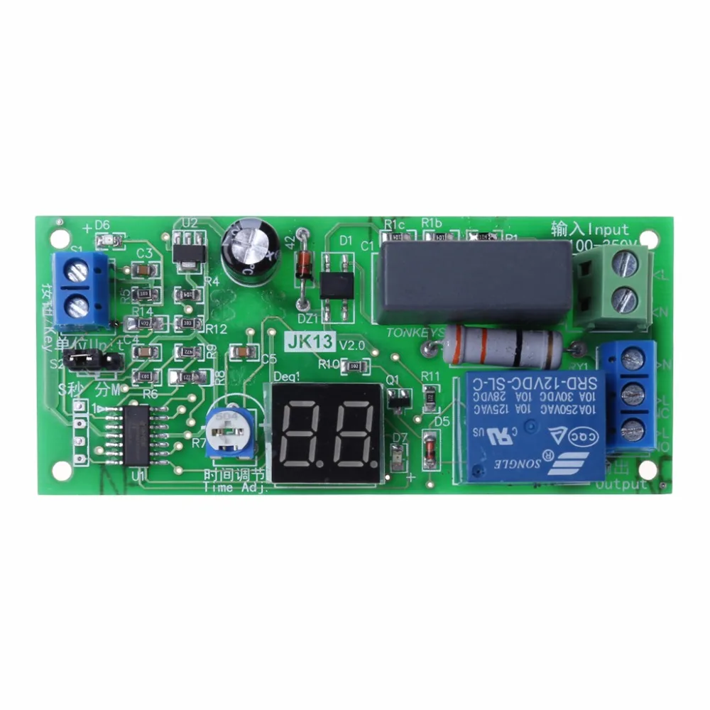 

AC220V Delay Timer Switch Turn Off Board 0 Seconds-99 Minutes Delay Relay Module