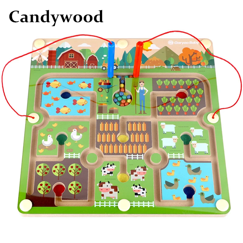 Candywood деревянные высокого качества магнитные шарики магнитная ручка скотный