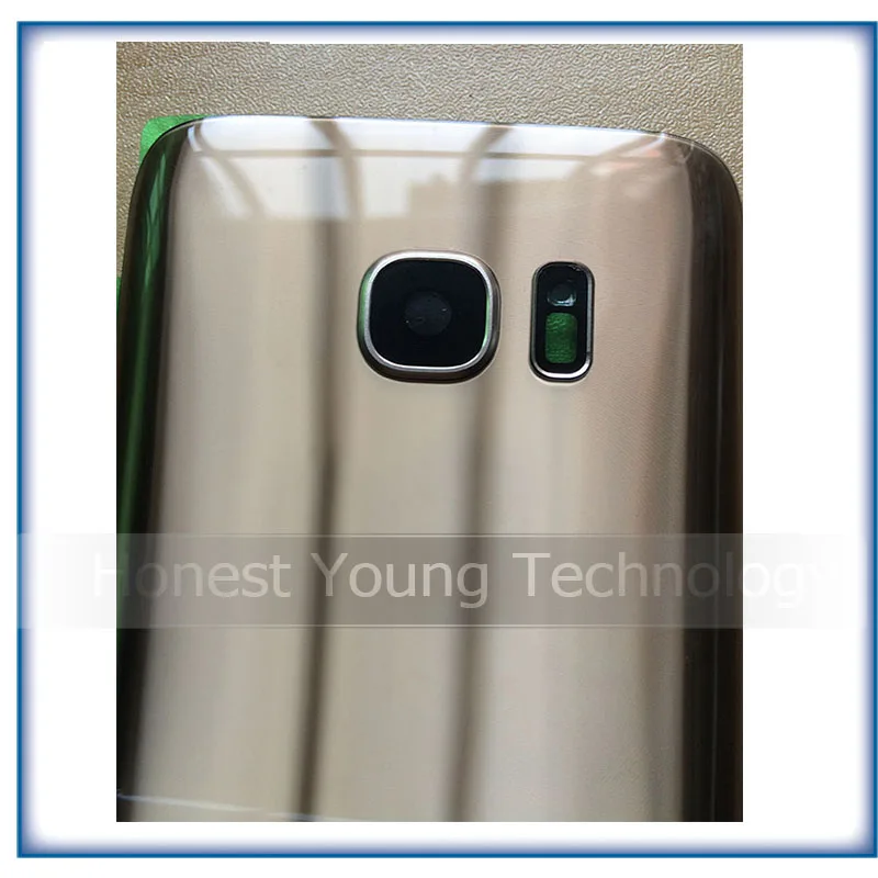 2 предмета задний Панель Стекло Батарея задняя крышка для samsung Galaxy S7 G930 S7 край G935 с наклейками+ Камера объектив