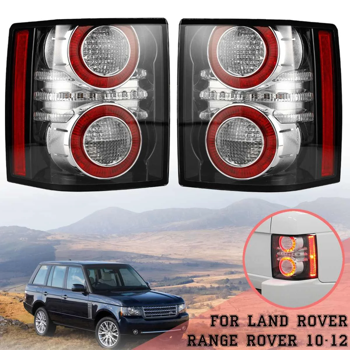 2Pcs Clear LR031756 Автомобильный задний светильник для Land Rover Range Rover 2010 2011 2012, дымовая Задняя Тормозная противотуманная фара, Drl аксессуары, задний светильник - Цвет: 2Pcs Clear