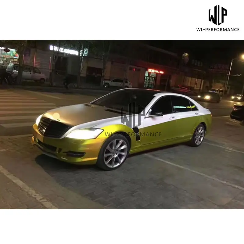 W221 S300 S350 FRP Неокрашенный Комплект кузова автомобиля передний задний бампер