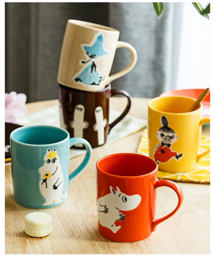 Японский стиль Moomin керамические кружки милый объем чашки 316 мл кофейная чашка глазурь цвет мультфильм Закуски Блюдо подарок на день Святого Валентина
