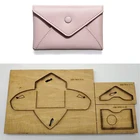 DIY кожаный ремесленный шаблон конверт держатель для карт маленький кошелек высекатель резка Нож Форма ручная машина Перфоратор Инструмент 115x75 мм