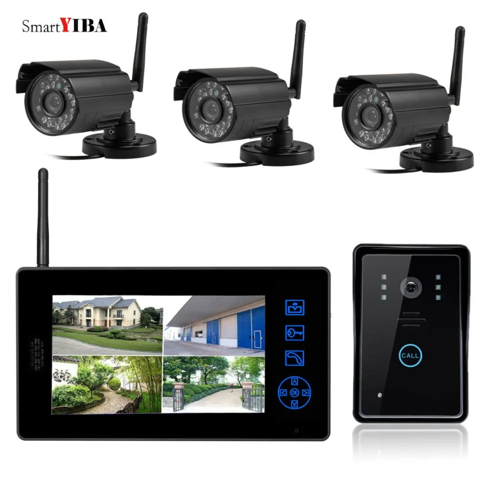 Система видеонаблюдения SmartYIBA беспроводная 7 дюймов 2 4 ГГц DVR канала аудио видео