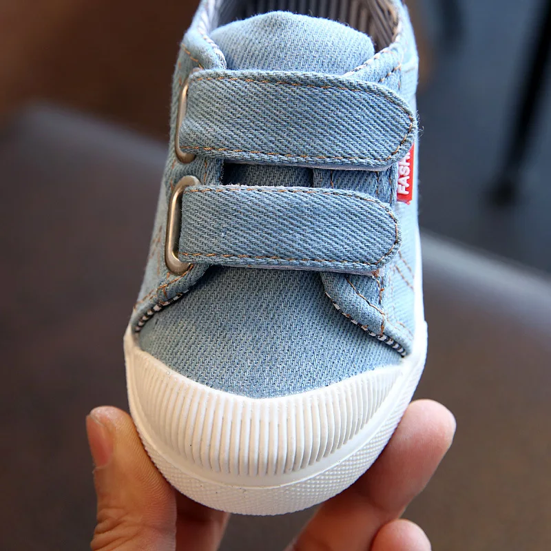 Детская обувь для девочек мальчиков кроссовки джинсовая парусиновая детская