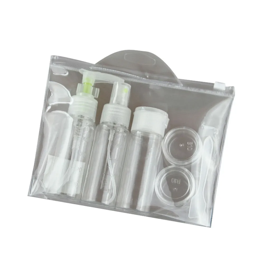 RD 6pcs/set Mini Plastic Transparent Small Empty Bottle Outdoor Travel MakeUp Skin Care Lotion Case Container Bottle 1j25 - Цвет: RD