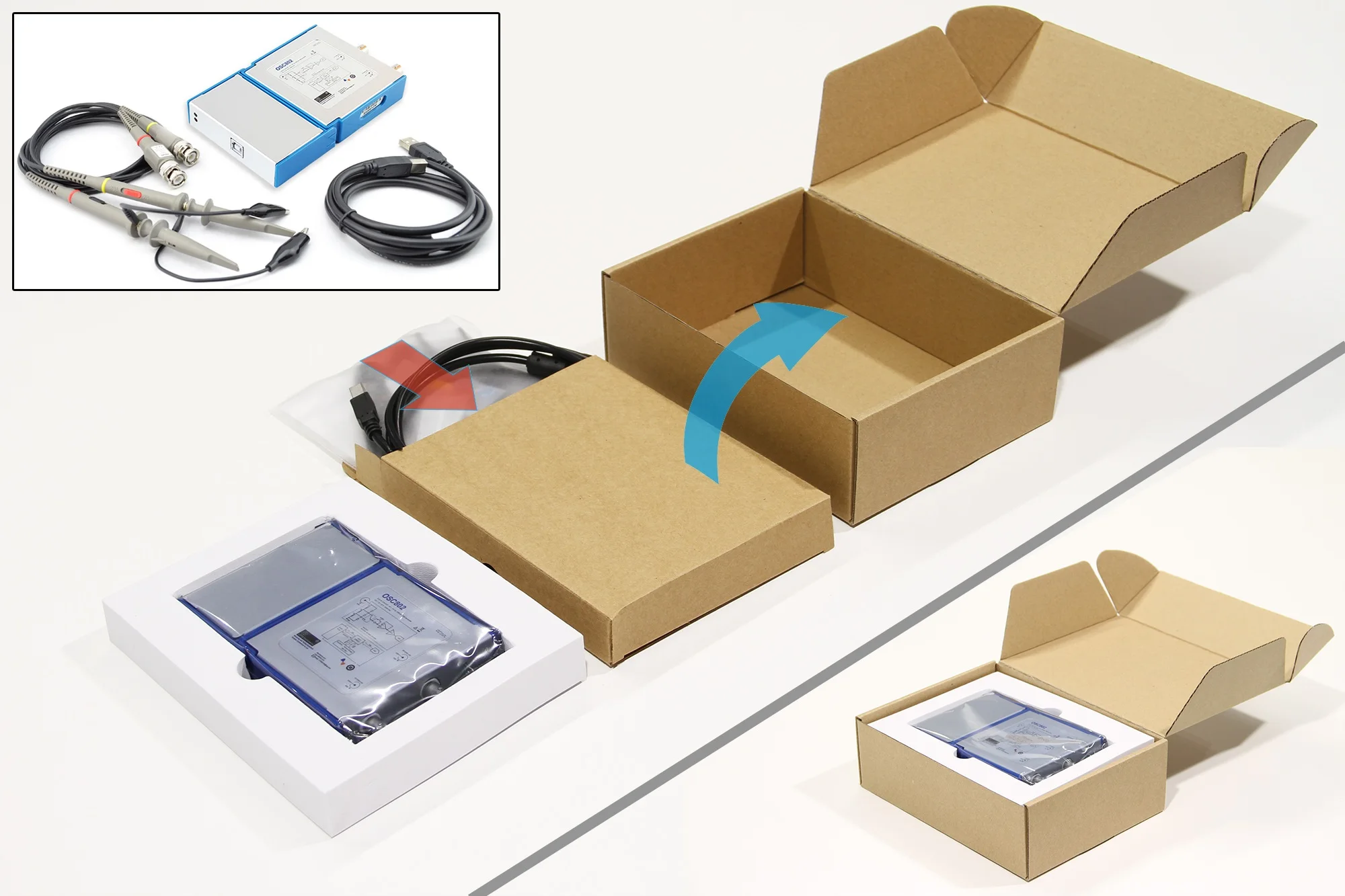 Виртуальный осциллограф USB для ПК OSC802 80M Дискретная полоса пропускания 25M
