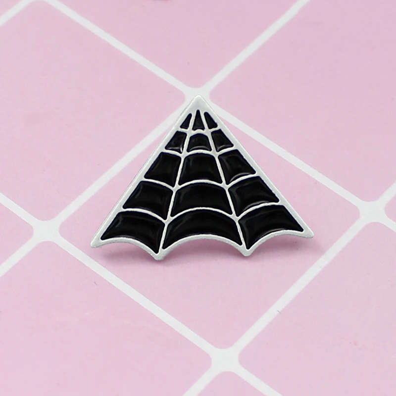 Треугольная Металлическая Булавка Cobweb Черный Человек паук креативная