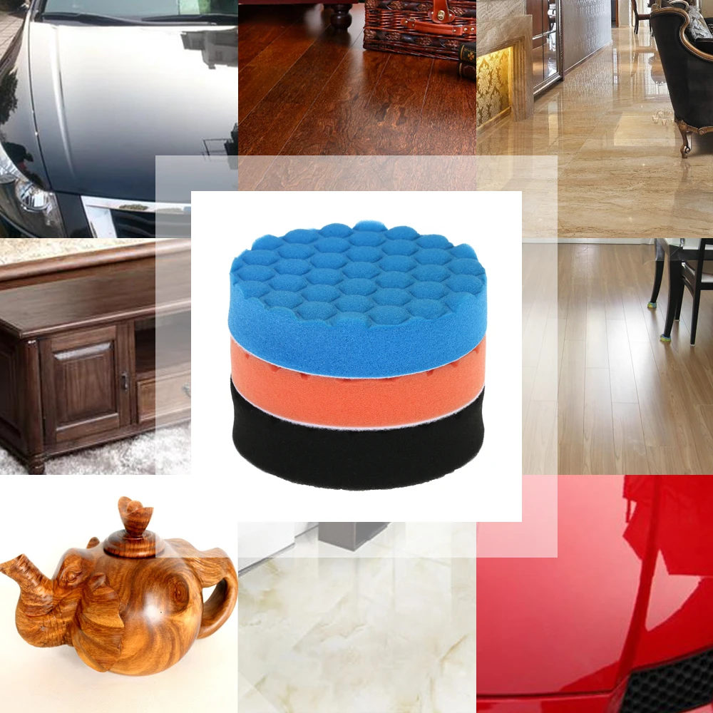 3 шт. Автомобильная полировальная губка колодки вафельных подушечкой комплект