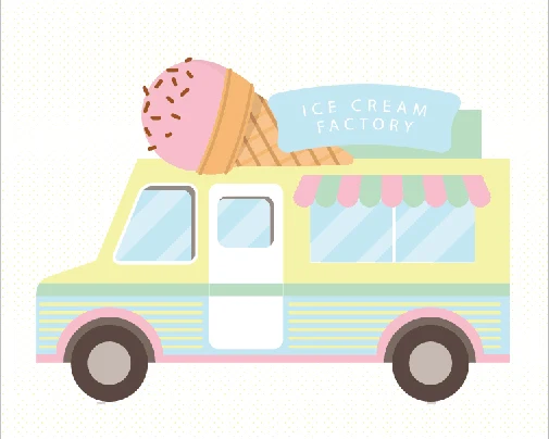 Виниловый фон для студийной фотосъемки с изображением винтажного мороженого 7x5