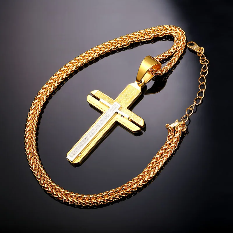 Ожерелье и подвеска в виде крестов рождественский подарок модные украшения