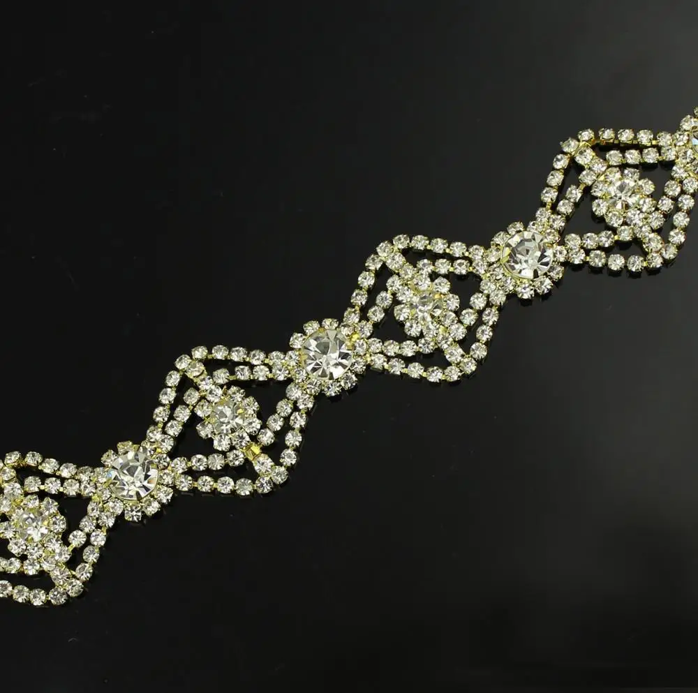 

5 ярдов Стразы фоторемень обувь свадебное украшение для бикини Соединительная аппликация