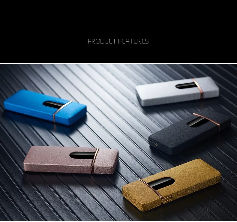 Горячая Распродажа USB Зажигалка перезаряжаемая электрическая зажигалка дешевая USB электрическая зажигалка для прикуривателя двухстороннее зажигание ветрозащитная