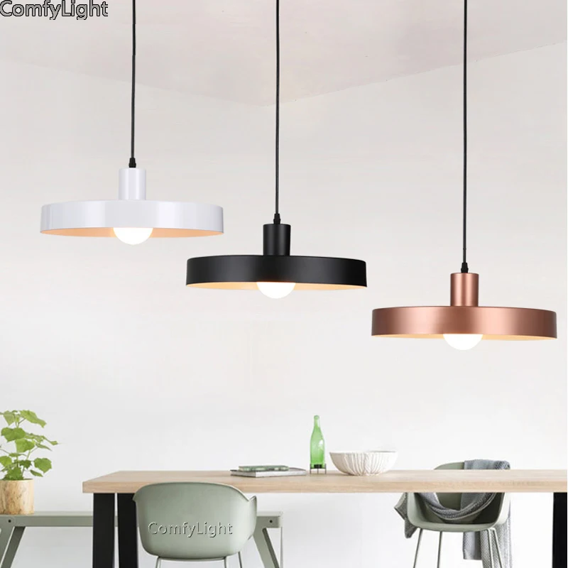 

Nordic led Pendant Light Denmark Home foyer Modern Hanging Lamps golden color metal Bedroom/Kitchen island pendant Light
