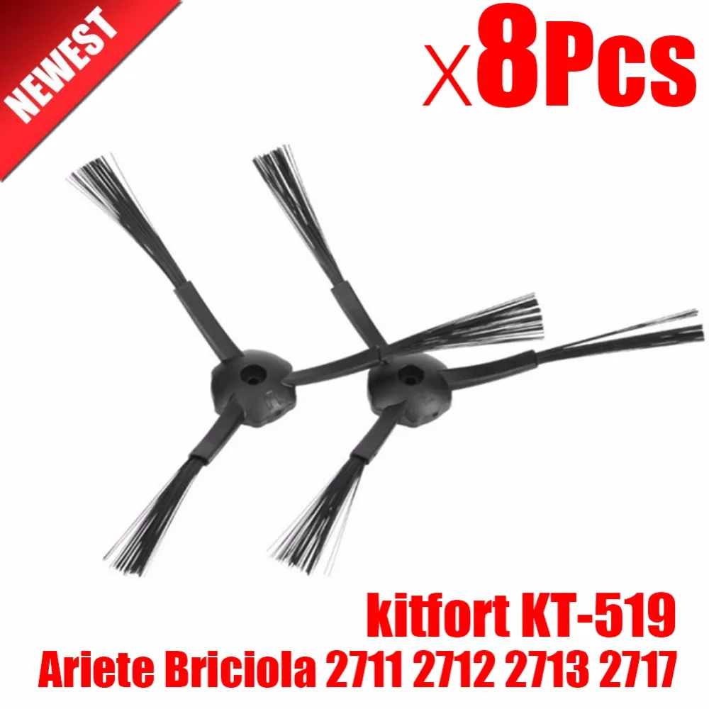 

8Pcs Side Brush replacement for Kitfort 503 Ariete Briciola 2711 2712 2713 2717 ilife v7s Robot Vacuum Cleaner Robotisc Parts