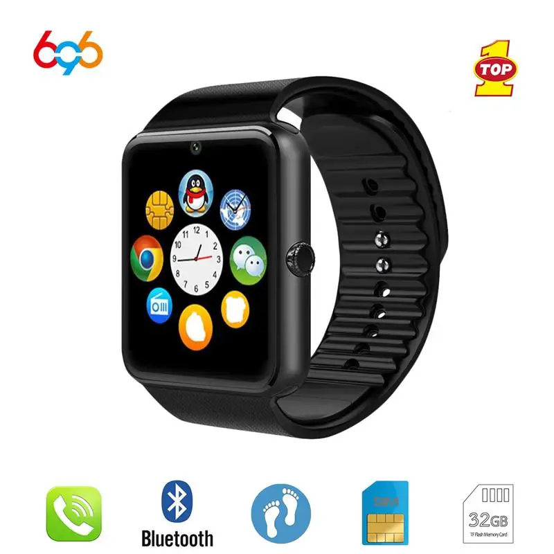 696, GT08 Plus, Смарт-часы, Push Message, наручные часы, с поддержкой SIM/TF карты, Bluetooth, наручные часы для Apple, Android Phone