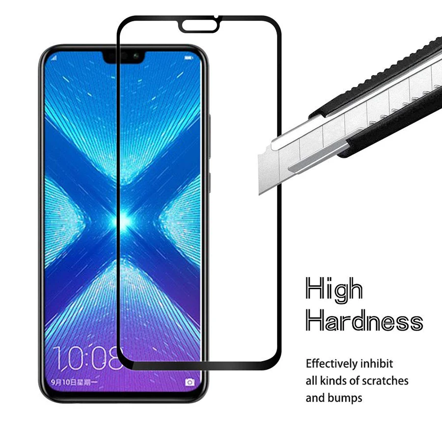 Стекло VALAM для защиты экрана Huawei honor 8X твердость 9H полное покрытие 3D изогнутые