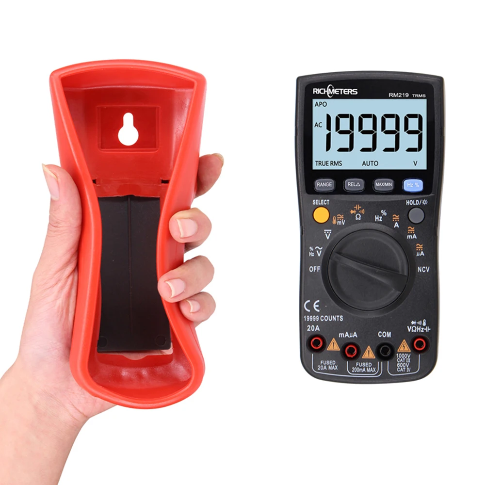 

Digital Multimeter Tester RM219 19999 Counts Voltage Current Auto Range Multimeter NCV Frequency Auto Power off Ammeter Meter