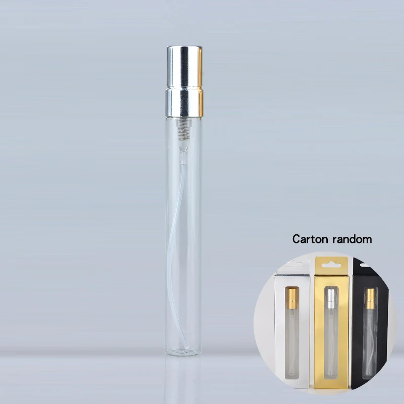 silver 5 шт./лот 10 мл модные стеклянные флаконы для духов с Can индивидуальные подарочные коробки пустая емкость для косметических средств с металлический распылитель - Цвет: silver