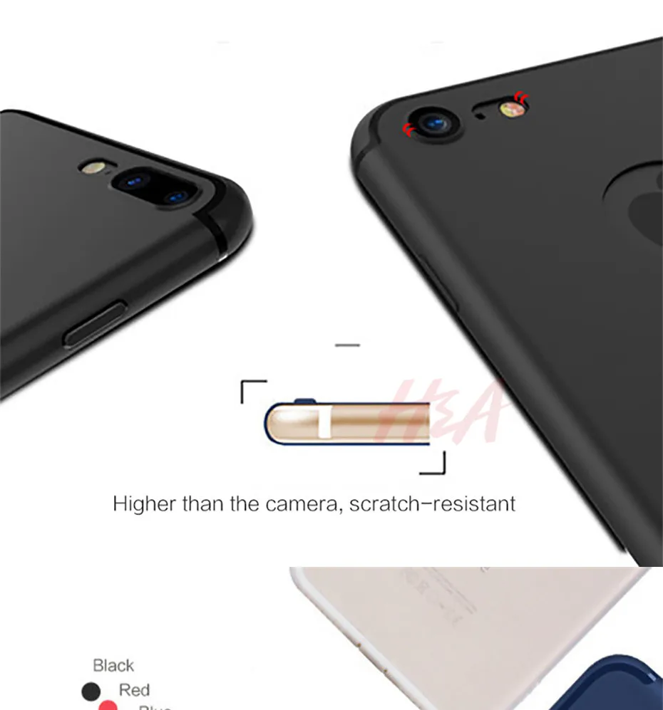 Ультратонкий силиконовый чехол H& A для iphone 7, 6, 6 S, 8 X, черный чехол, мягкий ТПУ матовый чехол для телефона, для iphone 7, 8 plus