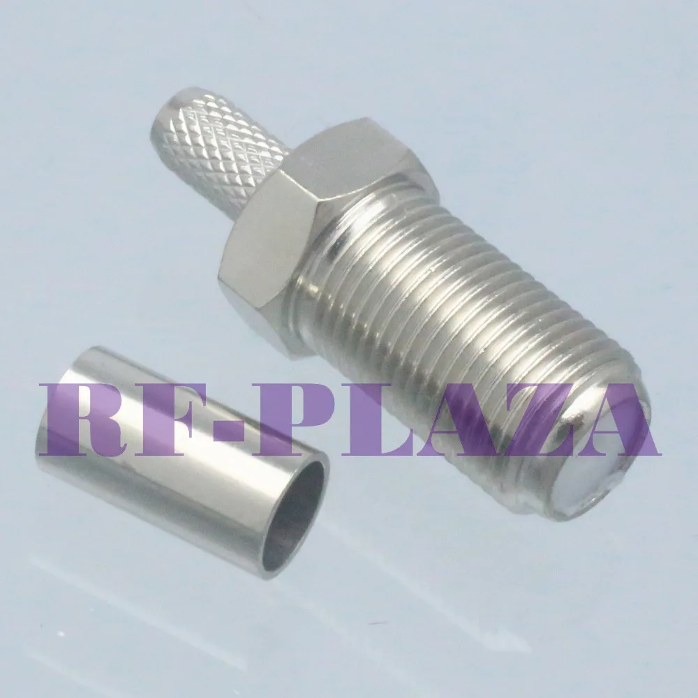 1pce разъем F TV гнездовой обжим RG58 RG142 LMR195 RG400 прямой кабель|cable connector crimp|cable tv connectorscable