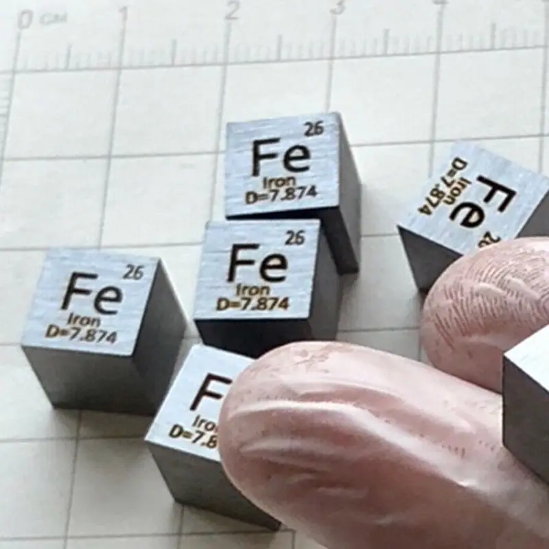 Железный кубический блок Pure 99.99% Fe Периодическая таблица редкоземельных