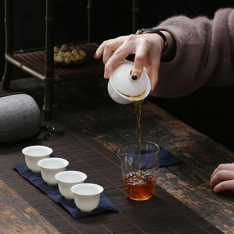 TANGPIN керамические чайники gaiwan чайные чашки китайский чайный набор портативный чайный набор для путешествия с сумкой для путешествий