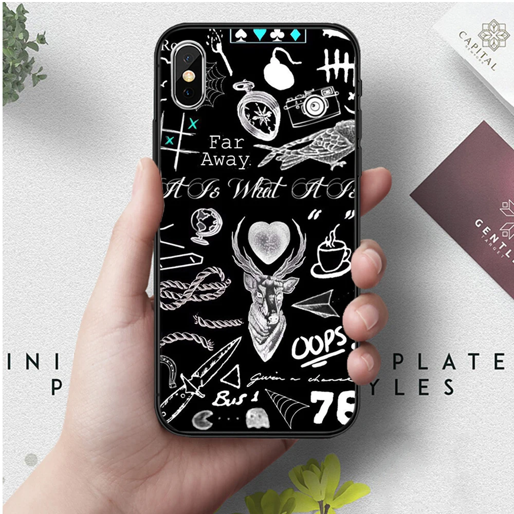 10 Одно направление высокое-протектор на конце силиконовый чехол для iPhone 5 5S 6 6S Plus 7 8 11 Pro X XS Max XR - Цвет: 10