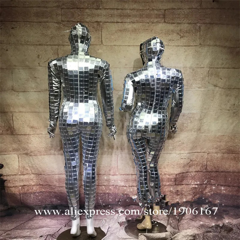 Подиум шоу для мужчин серебряный цвет сценический бальный костюм Женская одежда