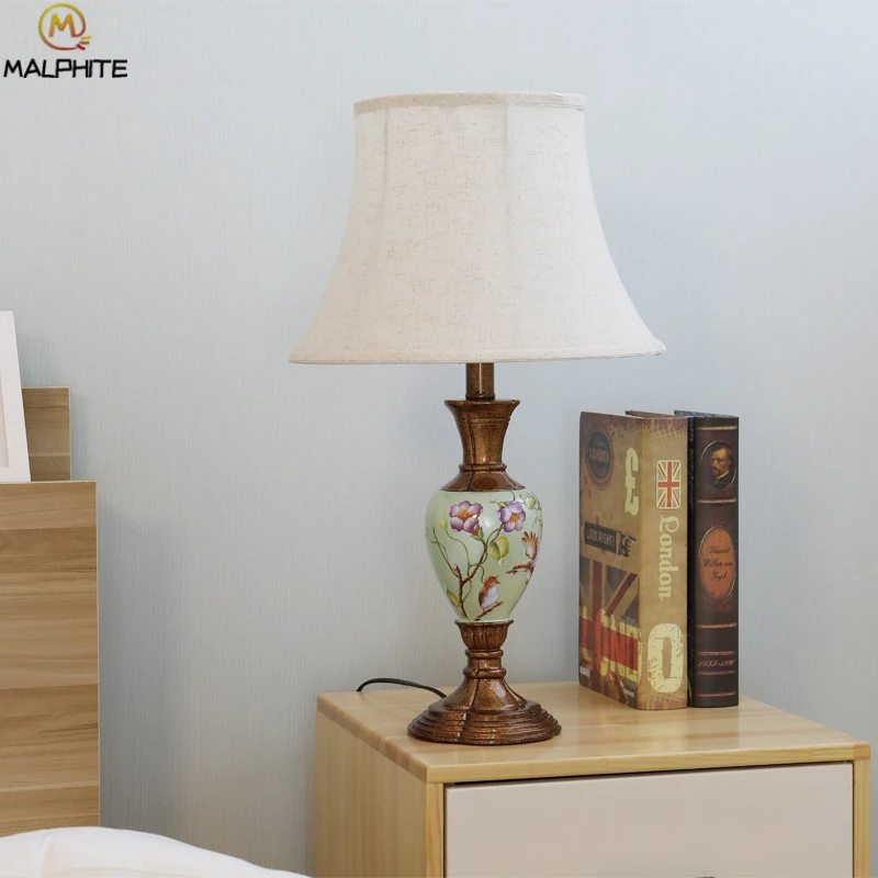 Американская настольная лампа современный прикроватный светильник для спальни